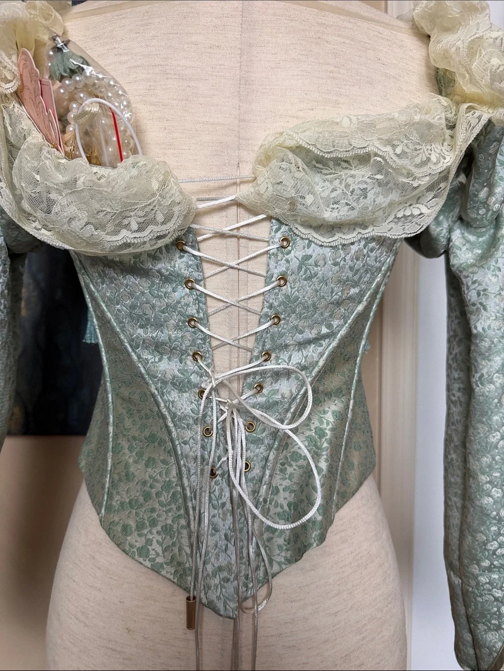 **NWT** DISCONTINUED LaceMade Princess Jasmine Casual Classic Lolita Corset Top - Picture 14 of 16